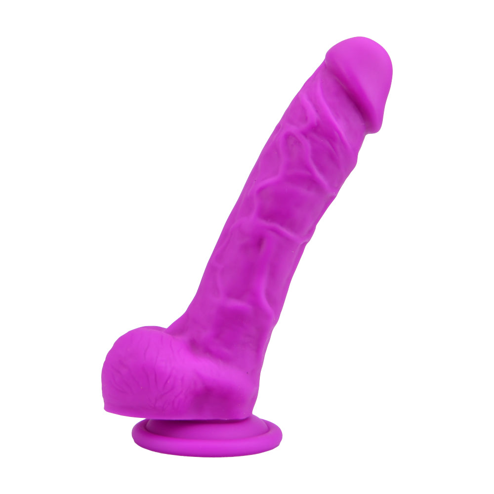 Loving Joy 8 Inch Realistic Silicone Dildo with Suction Cup and Balls