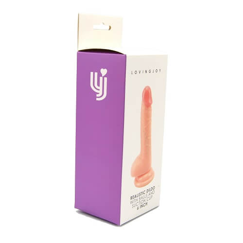 Loving Joy Realistic Dildo with Balls and Suction Cup 6 inch