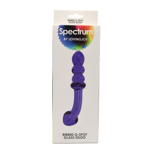 Spectrum Ribbed G-Spot Glass Dildo