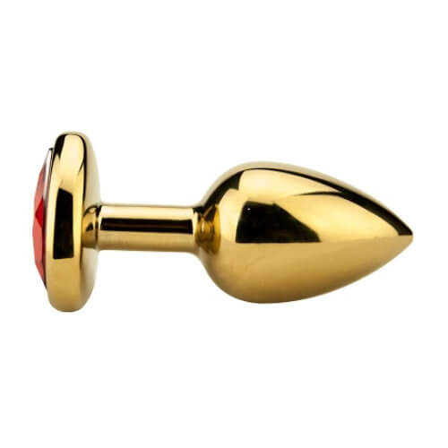 Precious Metals Heart Shaped Butt Plug-Gold